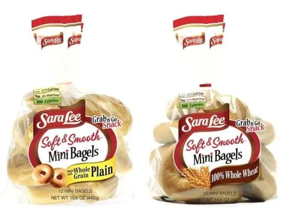 sara lee soft smooth mini bagels plain and whole wheat sara lee soft smooth mini bagels plain and whole wheat