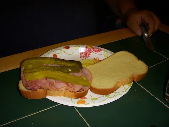 Cold Cut Shop Ham Roast Beef Pickle Sandwich