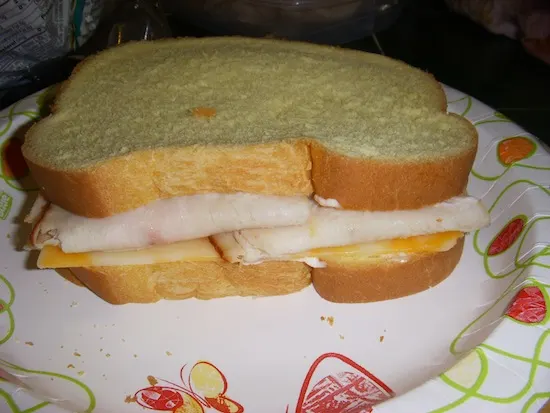 Cold Cut Shop Turkey Cheese Sandwich