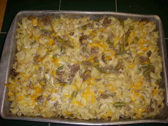 valmgs Sour Cream Green Bean Cheese Ground Beef Casserole