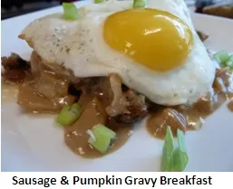 Dunkin Donuts Sausage And Pumpkin Gravy Breakfast