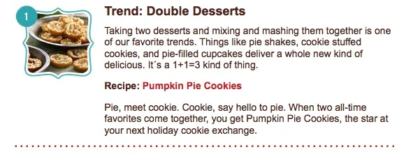 Betty Crocker 2011 Holiday Trends