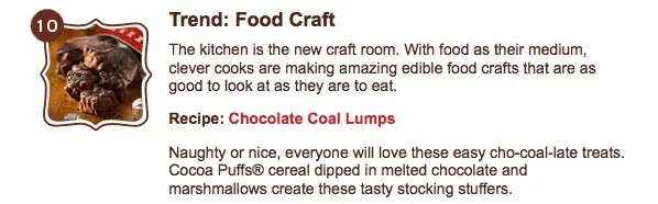 Betty Crocker 2011 Holiday Trends
