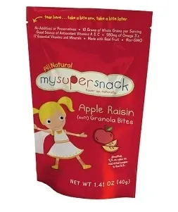 MySuperSnack Soft Granola Bites - Apple Raisin