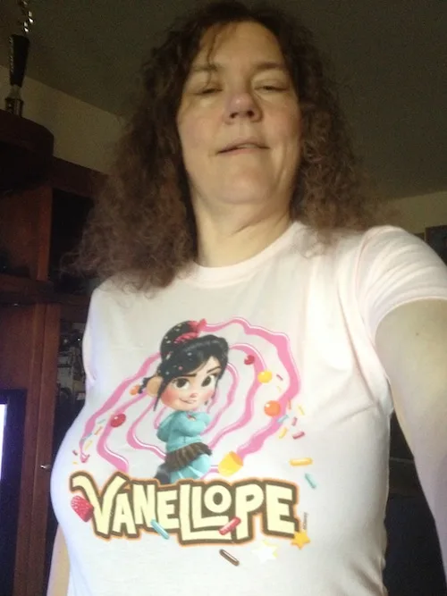 Wordless Wednesday - Val in Wreck-It Ralph Vanellope Tshirt