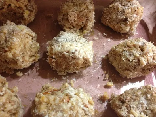 valmgs Potato Crusted Beef Rice Balls Recipe