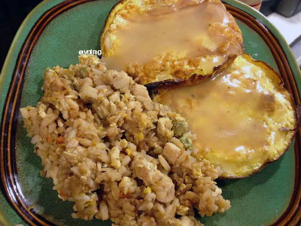 Chicken Egg Foo Young And Chicken Fried Rice