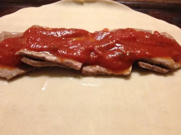 Pretzel Crusted Cheese Steak Sandwich Pocket Recipe