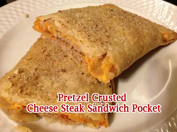 Pretzel Crusted Cheese Steak Sandwich Pocket #Recipe &ndash; A @RaguSauce #NewTraDish