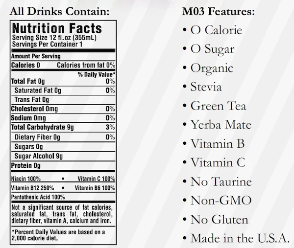 Marquis O3 Ingredients