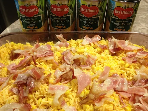 Bacon Cheddar Chicken Corn Bake Casserole Recipe