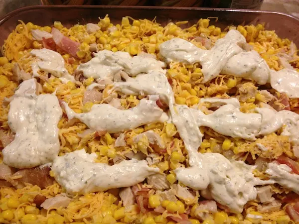 Bacon Cheddar Chicken Corn Bake Casserole Recipe