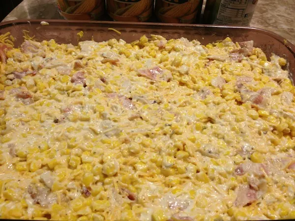 Bacon Cheddar Chicken Corn Bake Casserole Recipe