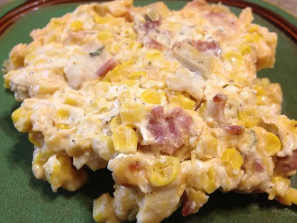 Bacon Cheddar Chicken Corn Bake Casserole Recipe