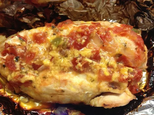 Foil Wrapped Salsa Chicken