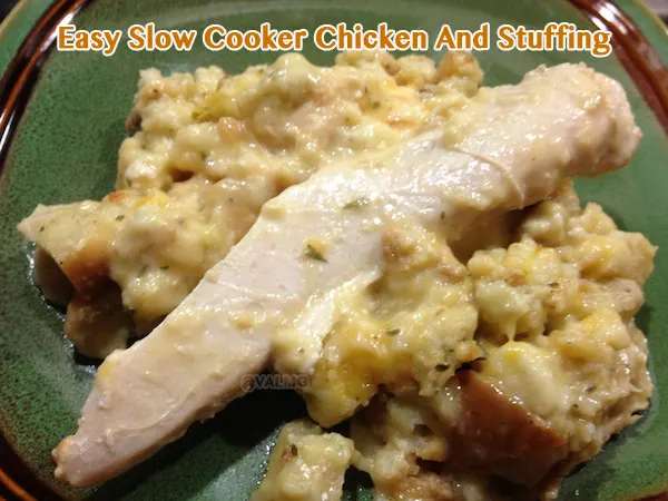 Easy Slow Cooker Chicken And Stuffing recipe