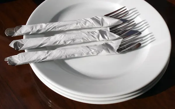 Empty Plate And Silverware