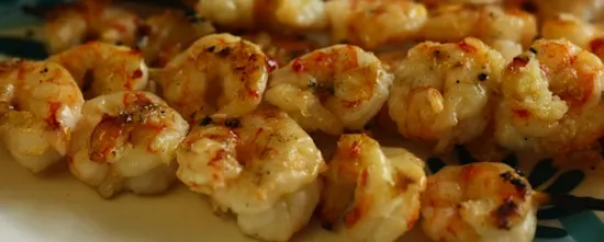 LoSalt Grilled Garlic Shrimp Skewers