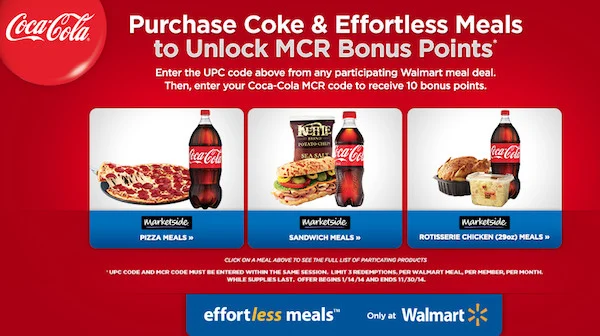 Get Bonus MyCokeRewards with Quick And Effortless Meals From Walmart And Coca-Cola