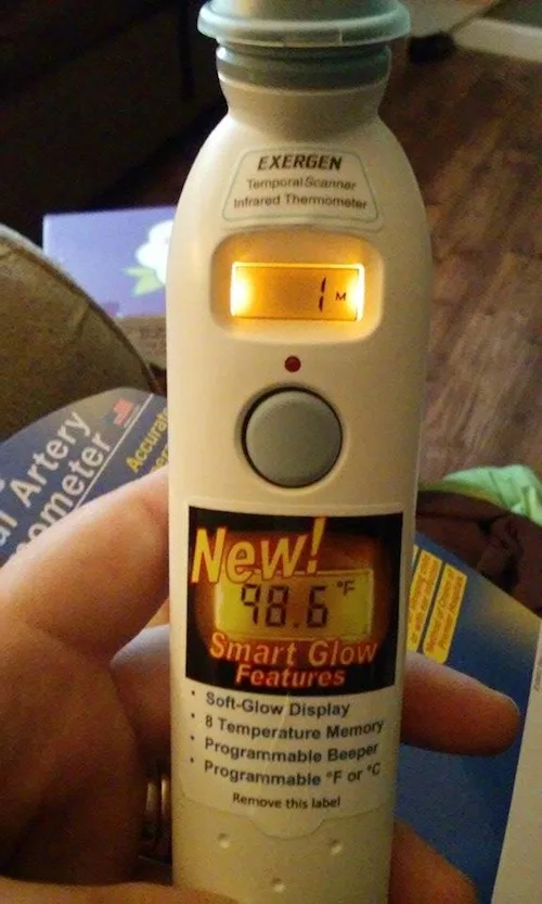 Exergen Smart Glow TemporalScanner Infrared Thermometer