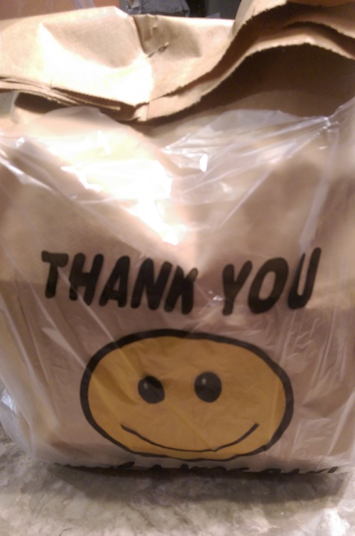 Golden Taste carryout bag
