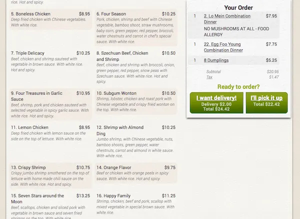 GrubHub Online And Mobile Food Ordering