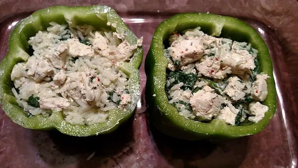 Spinach And Goat Cheese Stuffed Peppers recipe