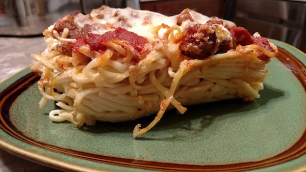 Sausage And Spaghetti Pie recipe
