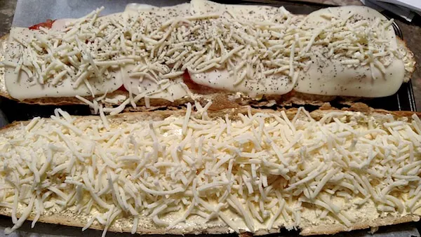 Garlic Bread With Tomato And Mozzarella Recipe - From Val's Kitchen