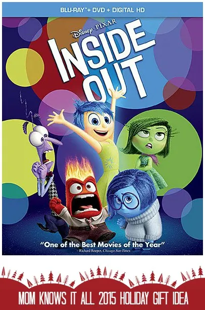 Mom Knows It All 2015 HOLIDAY GIFT GUIDE - Disney Pixar Inside Out Blu-ray