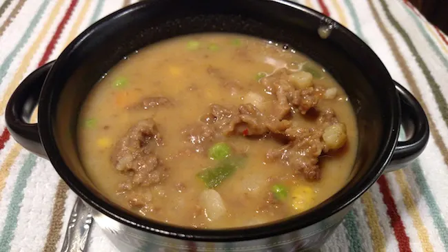 Slowcooker Sausage And Beef Shepherds Pie Soup Recipe From Val's Kitchen