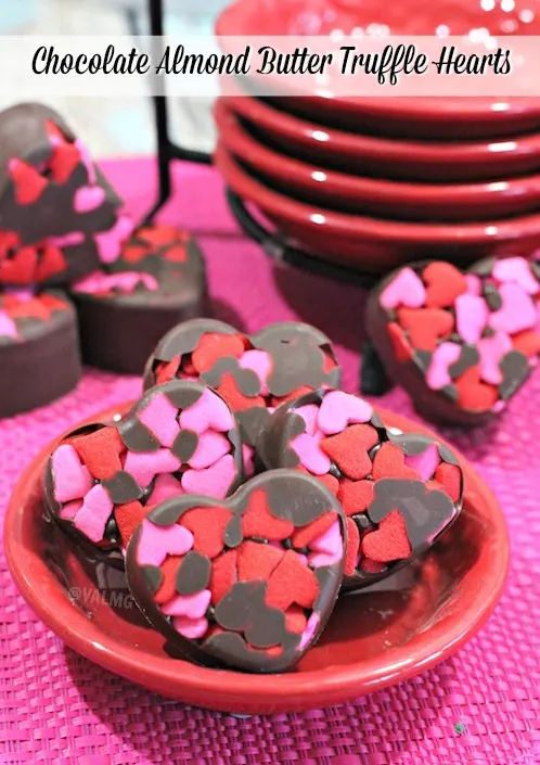 Chocolate Almond Butter Truffle Hearts Recipe From Val's Kitchen For Valentine's Day