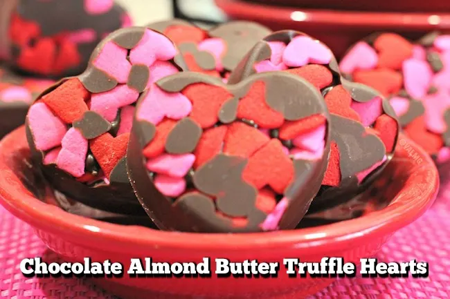Chocolate Almond Butter Truffle Hearts Recipe From Val's Kitchen For Valentine's Day