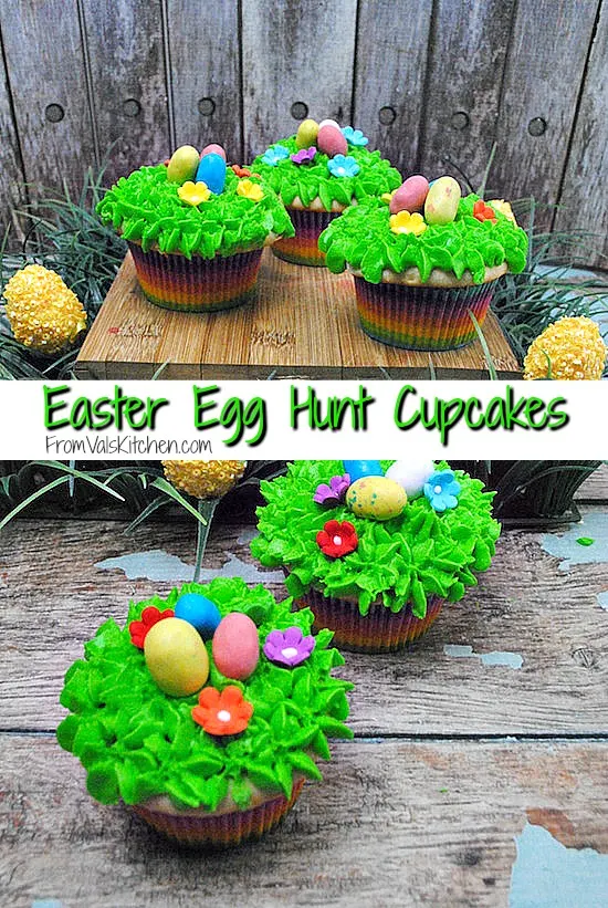 Easter Egg Hunt Cupcakes Recipe - Fromn Val's Kitchen