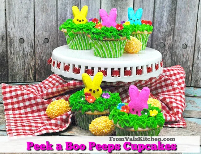 Peek a Boo Peeps Cupcakes Recipe - From Val's Kitchen