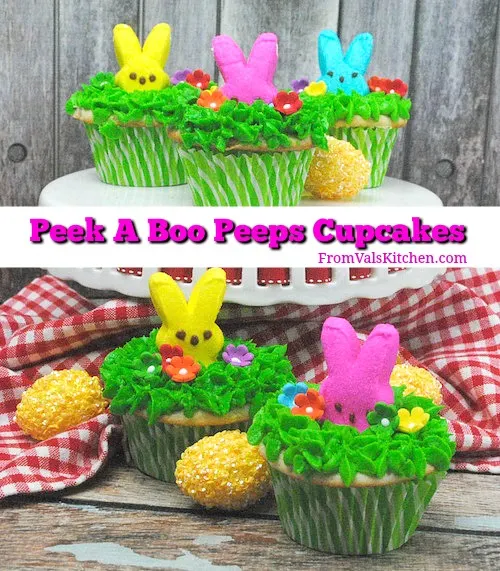 Peek a Boo Peeps Cupcakes Recipe - From Val's Kitchen