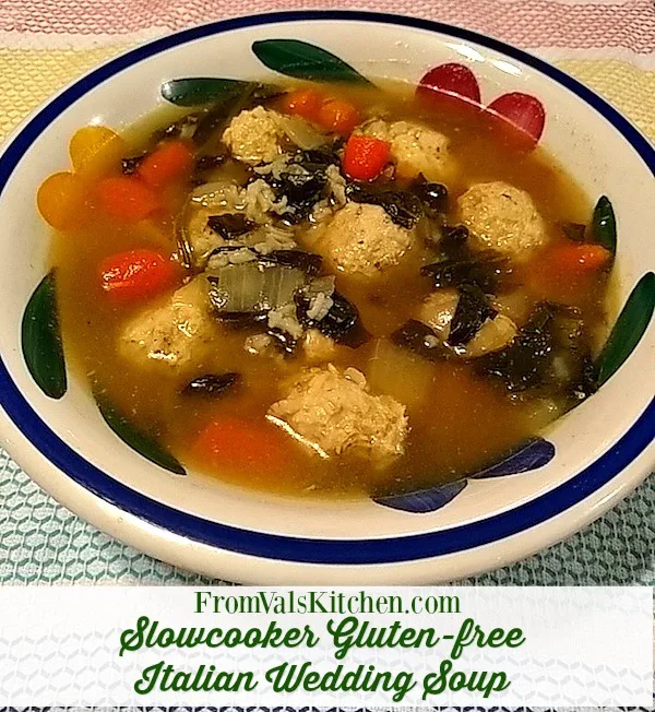 Slowcooker Gluten-free Italian Wedding Soup Recipe - From Val's Kitchen