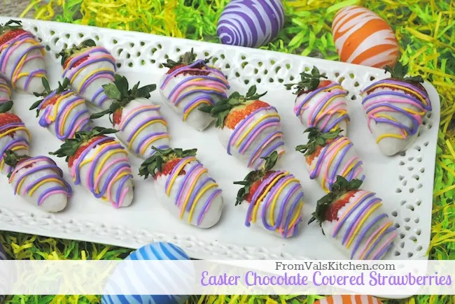 Easter Chocolate Covered Strawberries - From Val's KItchen