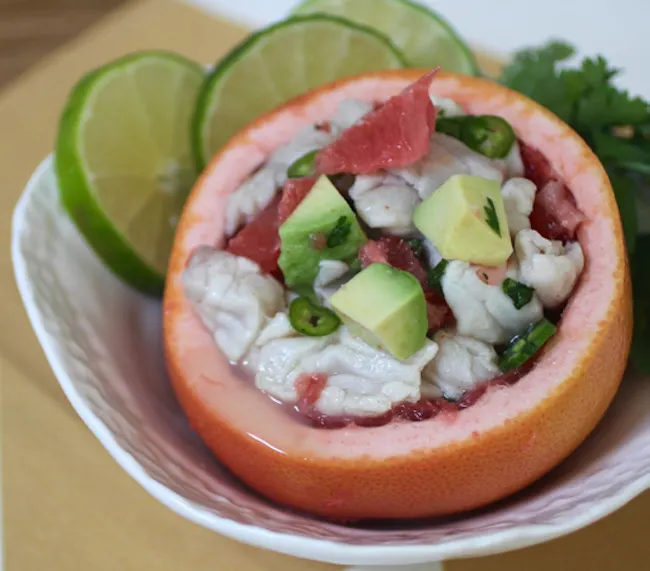 Wonderful Sweet Scarletts Grapefruit and Red Snapper Ceviche Recipe