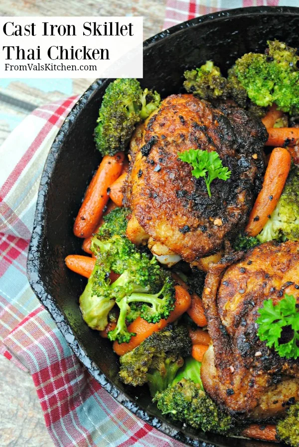 Cast Iron Skillet Thai Chicken Recipe From Val's Kitchen