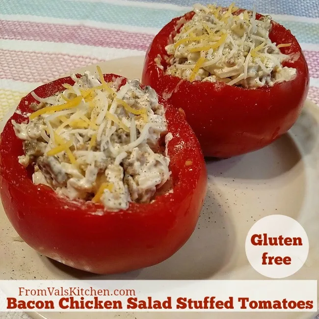 Bacon Chicken Salad Stuffed Tomatoes Recipe From Val's Kitchen