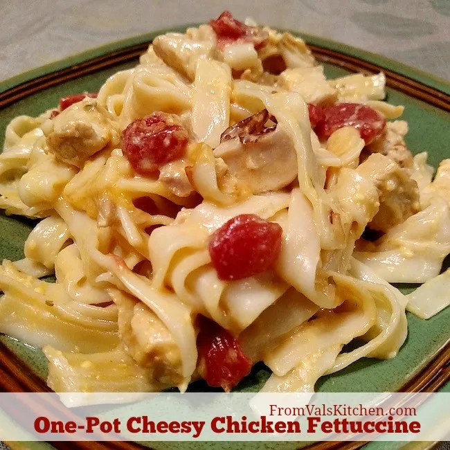 One-Pot Cheesy Chicken Fettuccine Recipe From Val's Kitchen