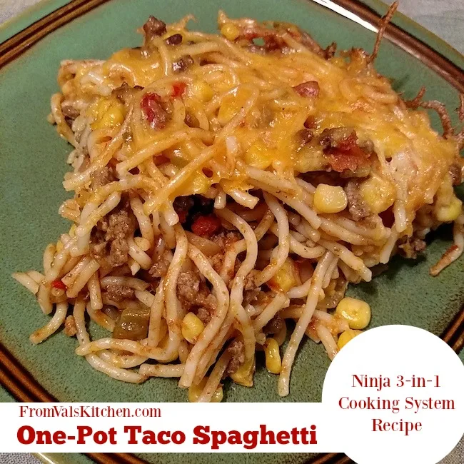 One-Pot Taco Spaghetti Recipe For Ninja 3-in-1 Cooking System From Val's Kitchen