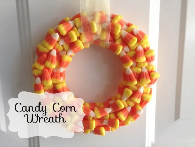 5 Arts & Crafts Projects Using Candy Corn - Candy Corn Wreath