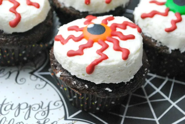 Bloodshot Eyeball Cupcakes Recipe From Val's Kitchen