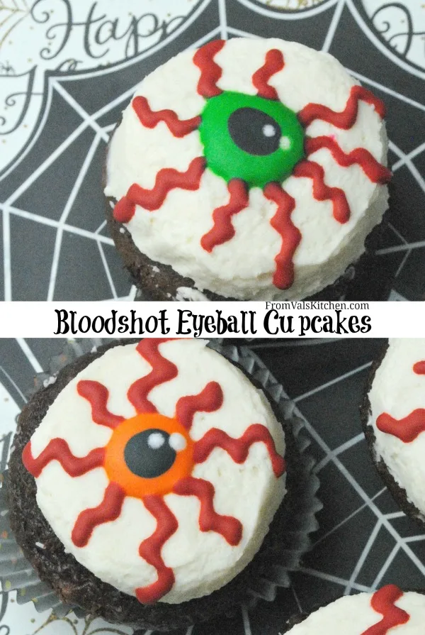 Bloodshot Eyeball Cupcakes Recipe From Val's Kitchen