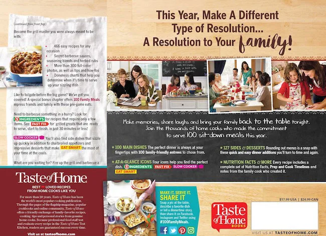 Taste of Home 100 Family Meals: Bringing the Family Back to the Table