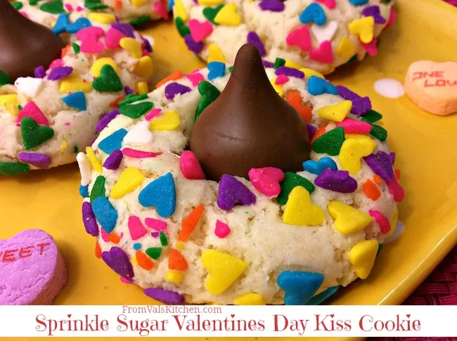 Sprinkle Sugar Valentines Day Kiss Cookie Recipe From Val's Kitchen