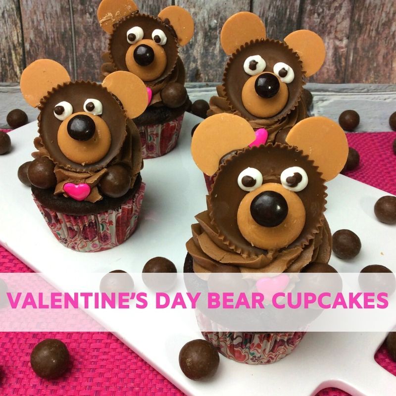 Valentine's Day Bear Cupcakes Recipe