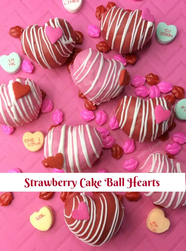Strawberry Cake Ball Hearts Recipe From Val's Kitchen